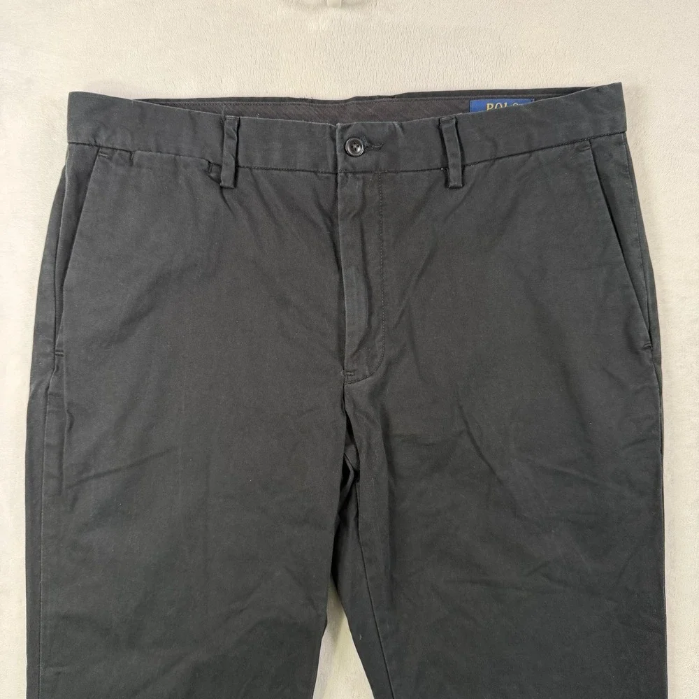 Polo Ralph Lauren Men's Black Stretch Classic Fit Chino Pants Size 34x 32